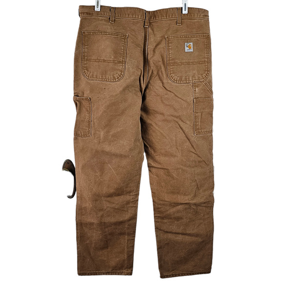 Carhartt Men's brown pants canvas work carpenter 38 x 30 staining - Picture 2 of 13